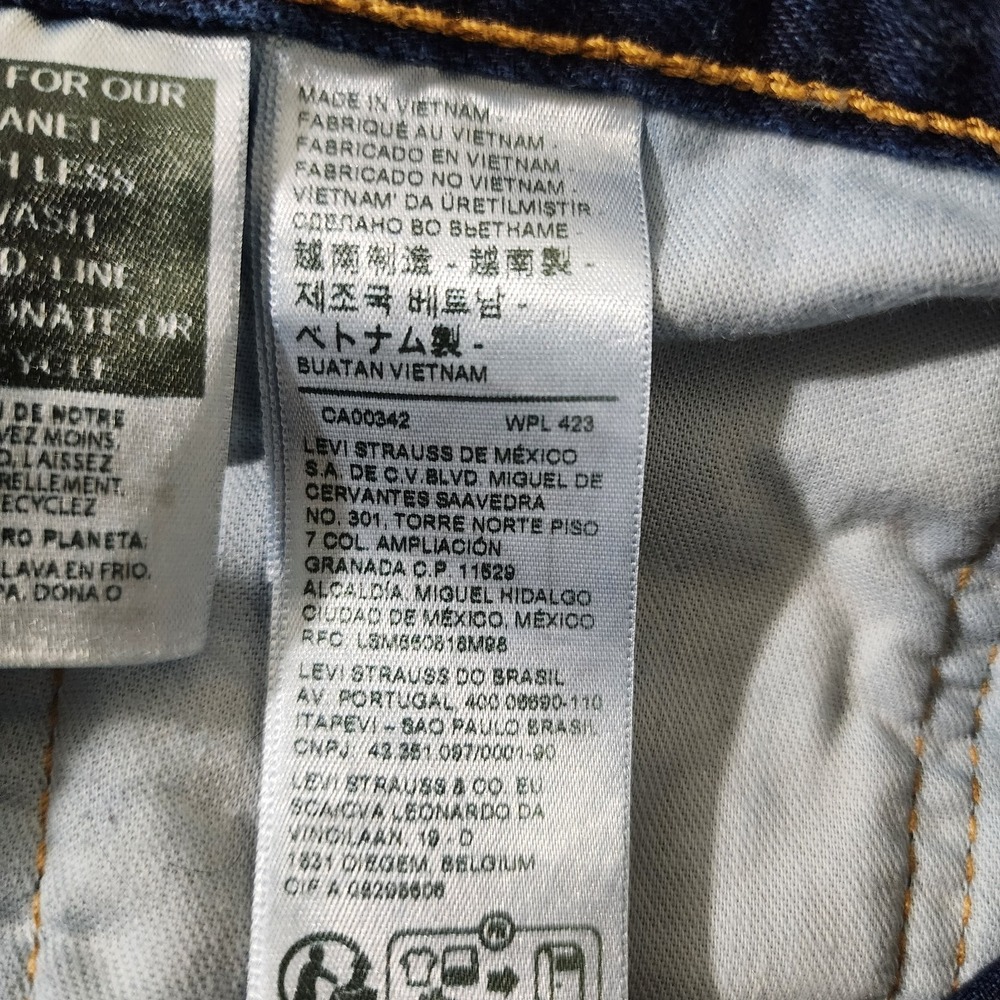 Levi's 512 Jean's Men's W34 L31 Denim Blue Tapered Leg - Picture 3 of 9